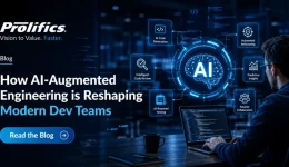 AI-augmented engineering reshaping modern dev teams — Prolifics blog on AI coding tools, intelligent code review, automated refactoring, and AI-powered testing for enterprise software development