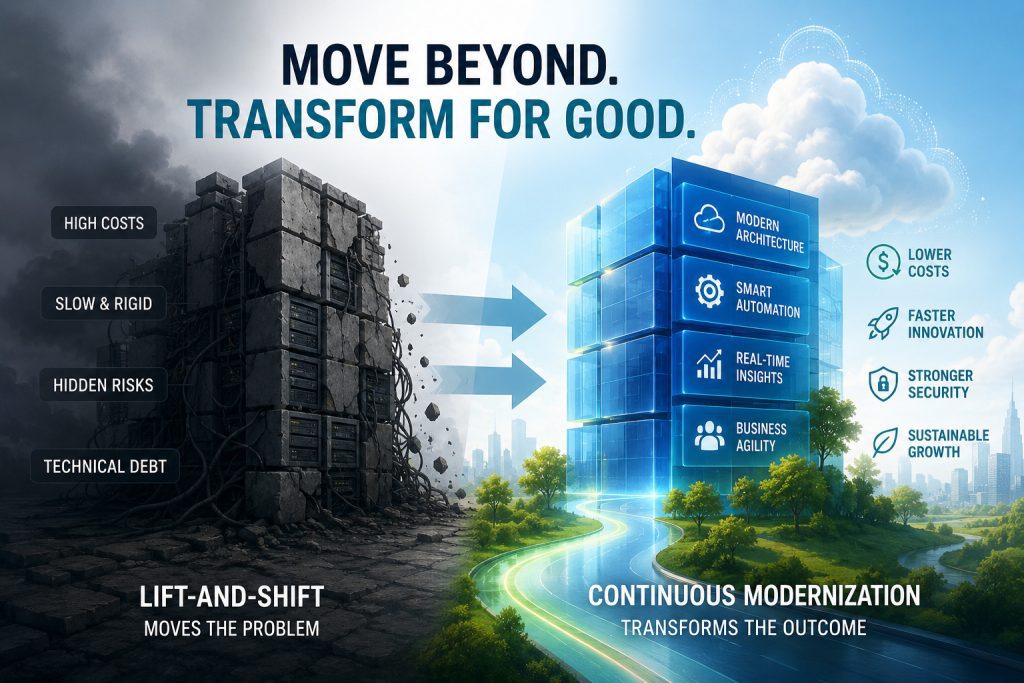 Why is continuous application modernization better than lift-and-shift 